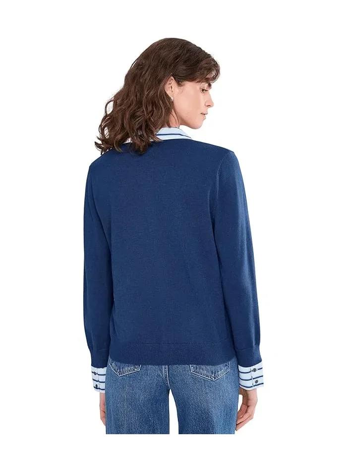 Кардиган с плетеными вставками модель Cardigan with Woven Trims Vince Camuto — 4