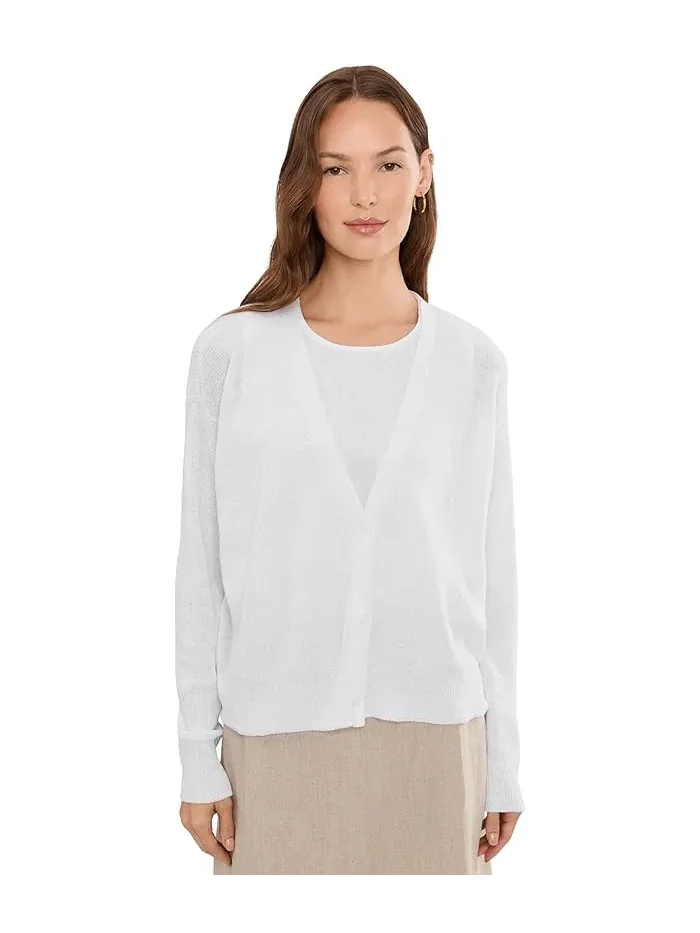 Кардиган с V-образным вырезом Organic Linen Cotton Eileen Fisher — 1