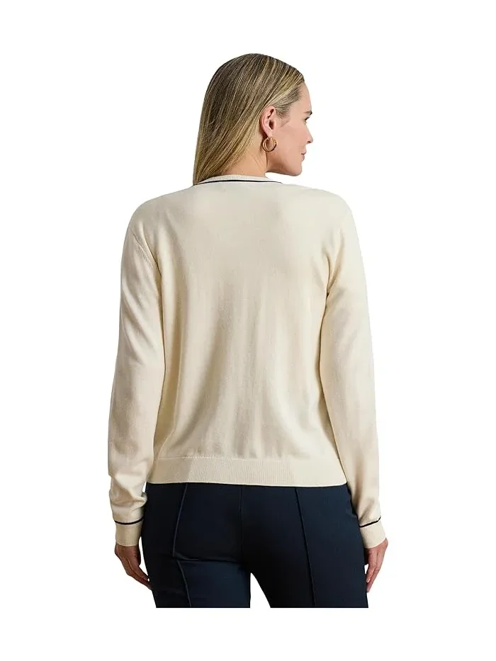Кардиган двухцветный Two-Tone Cotton-Modal Cardigan Lauren Ralph Lauren — 3