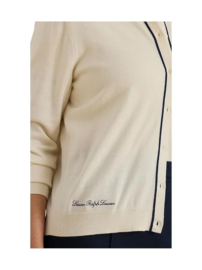 Кардиган двухцветный Two-Tone Cotton-Modal Cardigan Lauren Ralph Lauren — 4
