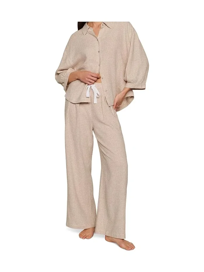 Пижамные брюки прямого кроя Linen Blend Relaxed Eberjey — 1