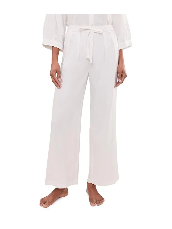 Брюки расслабленного кроя Linen Blend Relaxed Pants Eberjey — 1