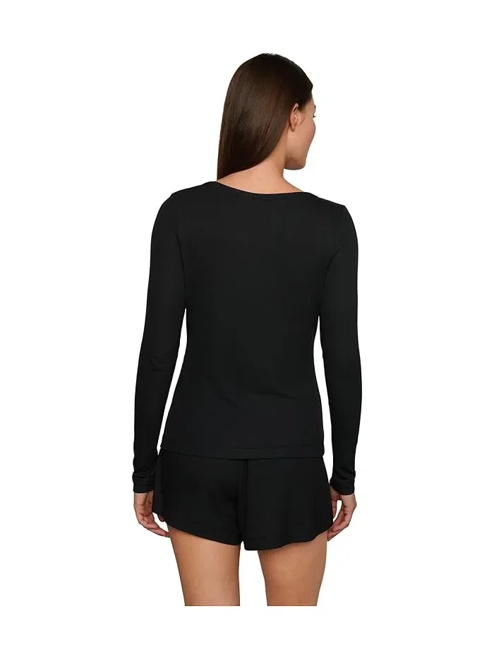 Пижамная рубашка с длинным рукавом Dream Rib Longsleeve Henley Eberjey — 2