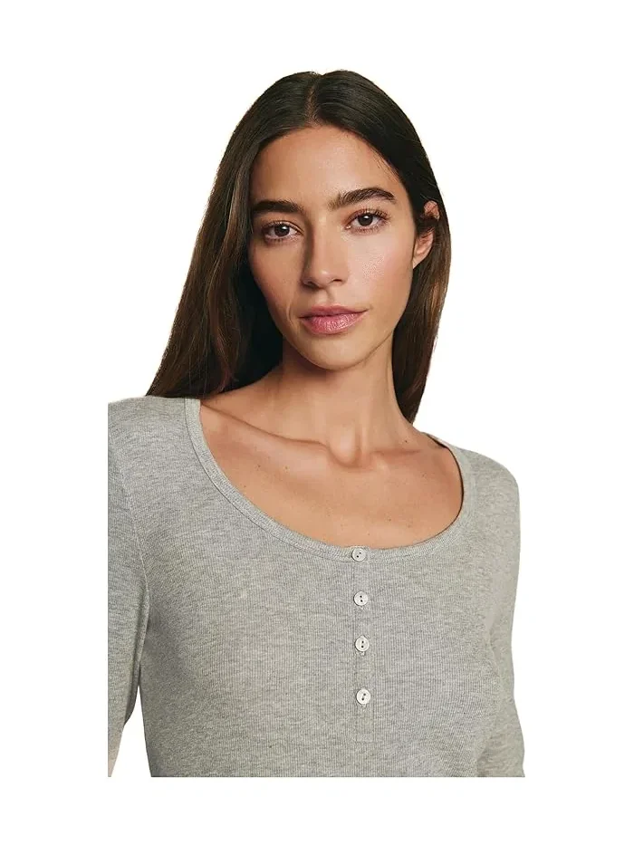Пижамная рубашка Dream Rib Longsleeve Henley Eberjey — 3