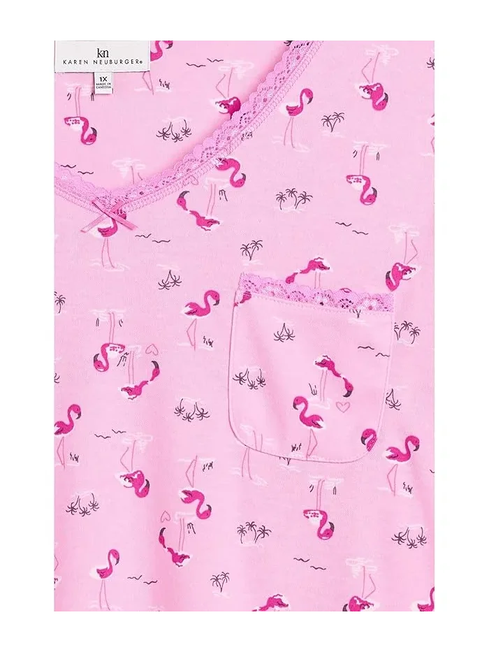 Пижама с V-образным вырезом и бермудами Flamingo, Karen Neuburger — 3