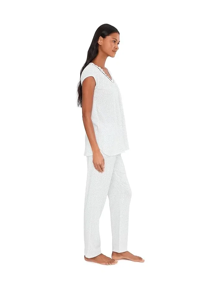 Пижамный комплект с капюшоном Cotton Knit Cap Sleeveless Long Pj Set Eileen West — 3