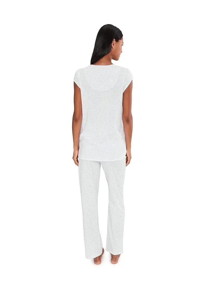 Пижамный комплект с капюшоном Cotton Knit Cap Sleeveless Long Pj Set Eileen West — 4