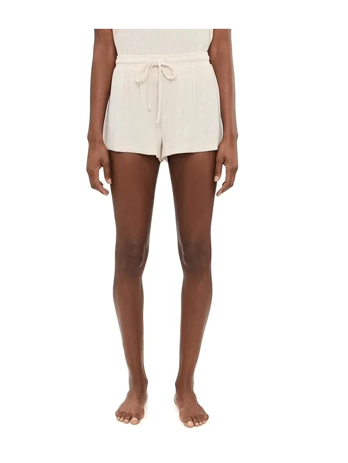 Спальный комплект из модала Cloud Modal Shorties Set HONEYDEW, Heather Oatmeal — 4