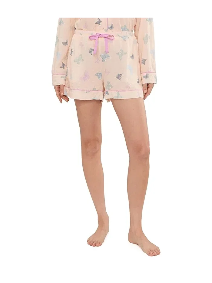Пижама Long Sleeve Shorties Good Life HONEYDEW, Flora Stripe — 2