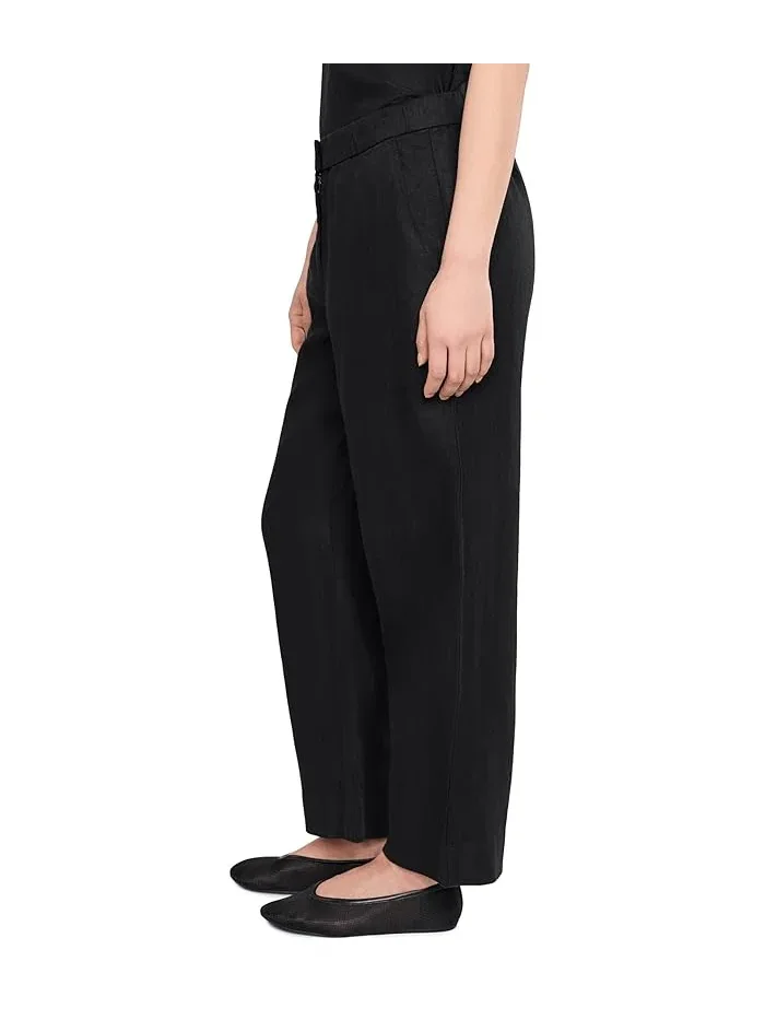 Брюки из органического льна Petite Heavy Organic Linen Straight Full Length Trousers Eileen Fisher — 3