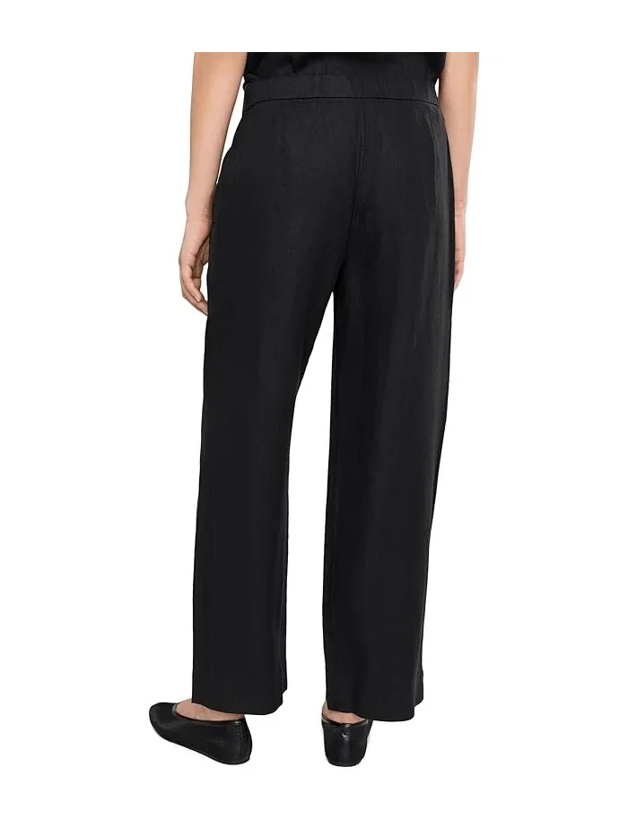 Брюки из органического льна Petite Heavy Organic Linen Straight Full Length Trousers Eileen Fisher — 4