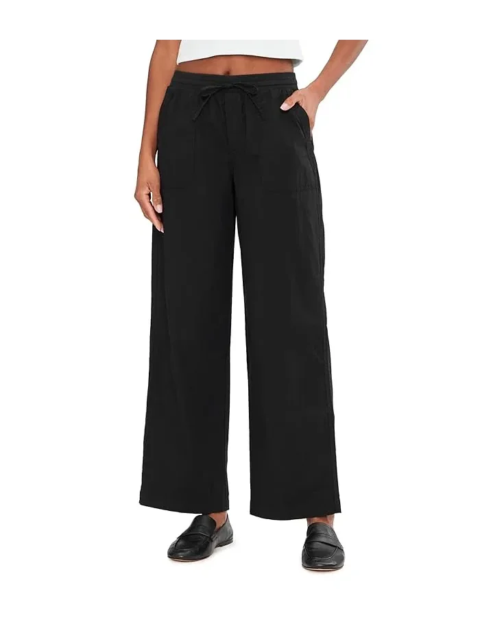 Штаны широкие Stretch Poplin Wide Leg PACT — черный