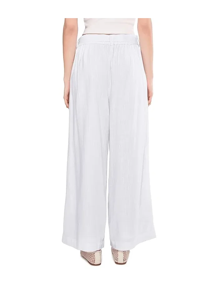 Брюки широкие с завязкой на поясе Vince Camuto — 4