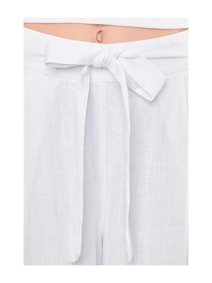Брюки широкие с завязкой на поясе Vince Camuto — 5