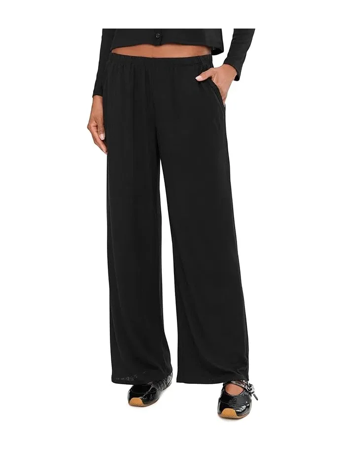 Штаны Pointelle Rib Pants с отделкой гребешком Barefoot Dreams — 1