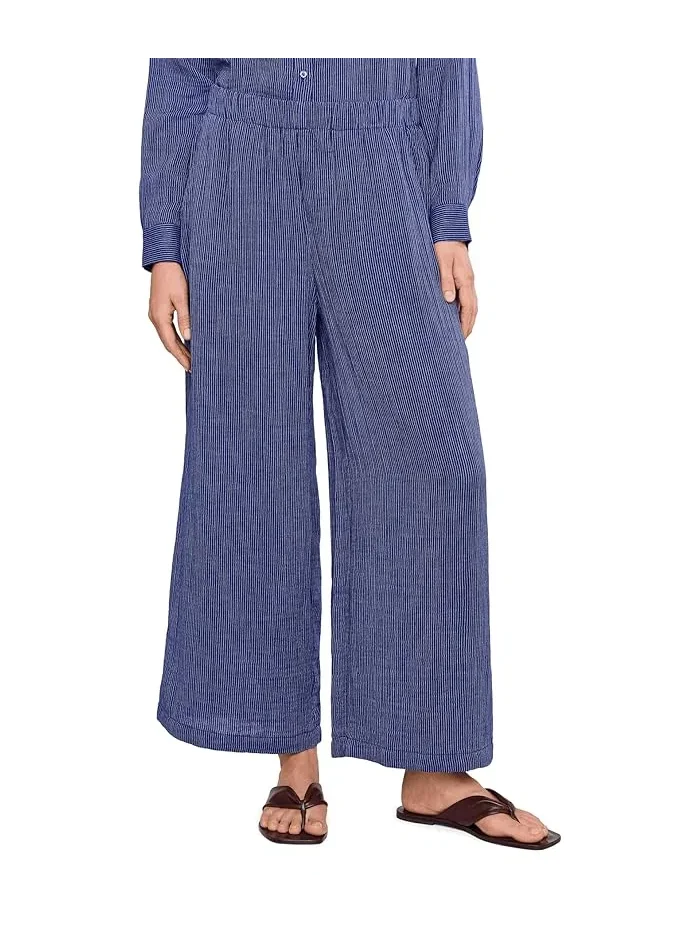 Брюки полосатые из органического хлопка Eileen Fisher — 1