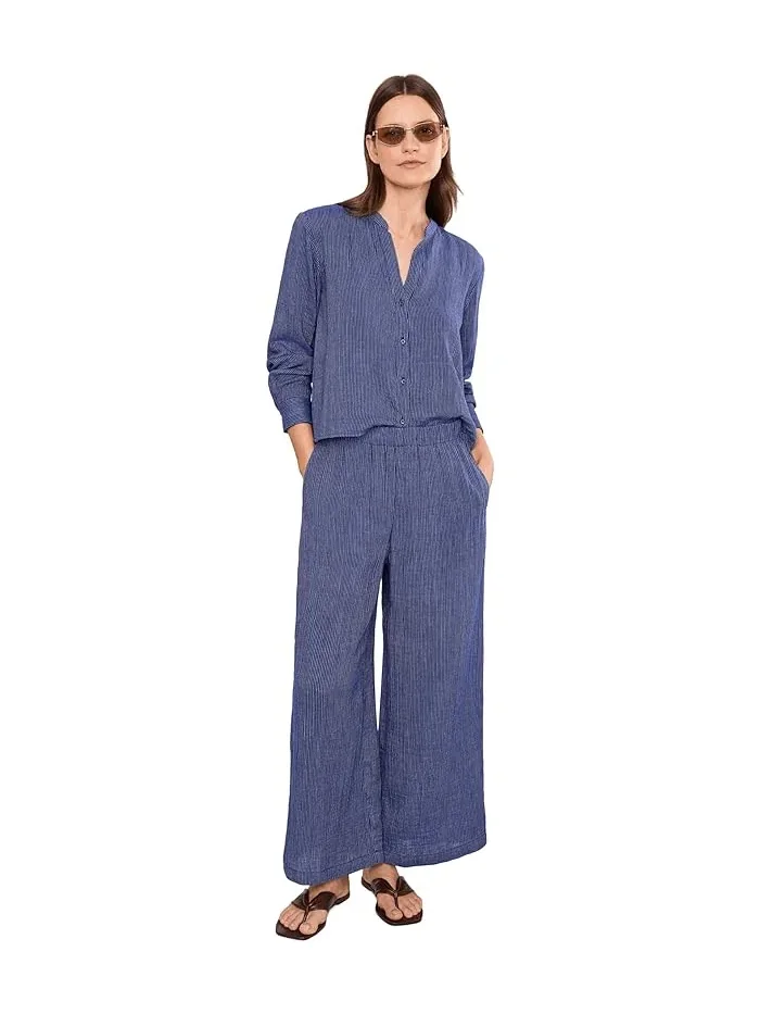 Брюки полосатые из органического хлопка Eileen Fisher — 2