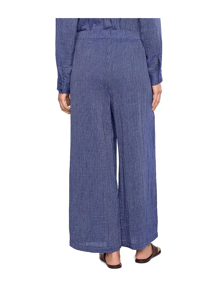 Брюки полосатые из органического хлопка Eileen Fisher — 4