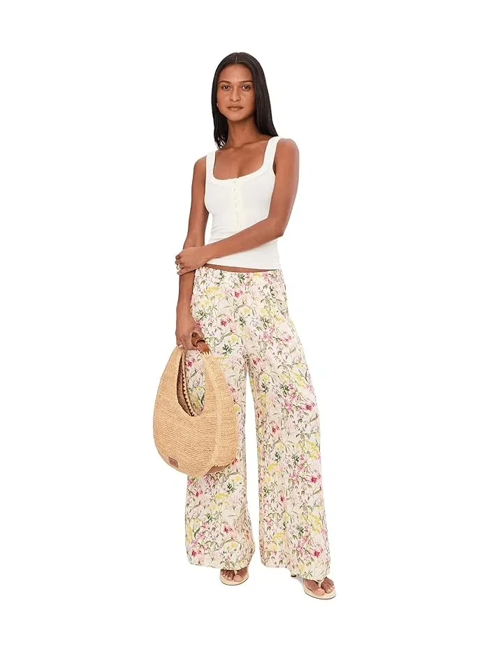 Брюки широкие с эластичным поясом Vince Camuto — 2