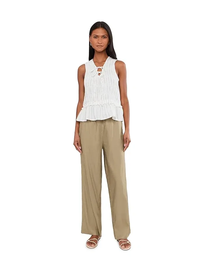 Штаны свободного кроя Mid-Rise Pull-On Drawstring Waistband Wide Leg Pants 30in Inseam Liverpool Los Angeles — 2