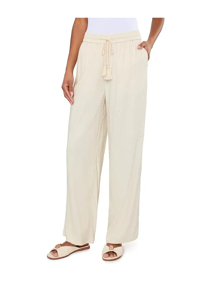 Широкие брюки с завязкой Mid-Rise Pull-On Liverpool Los Angeles, Nautical Stripe — 1