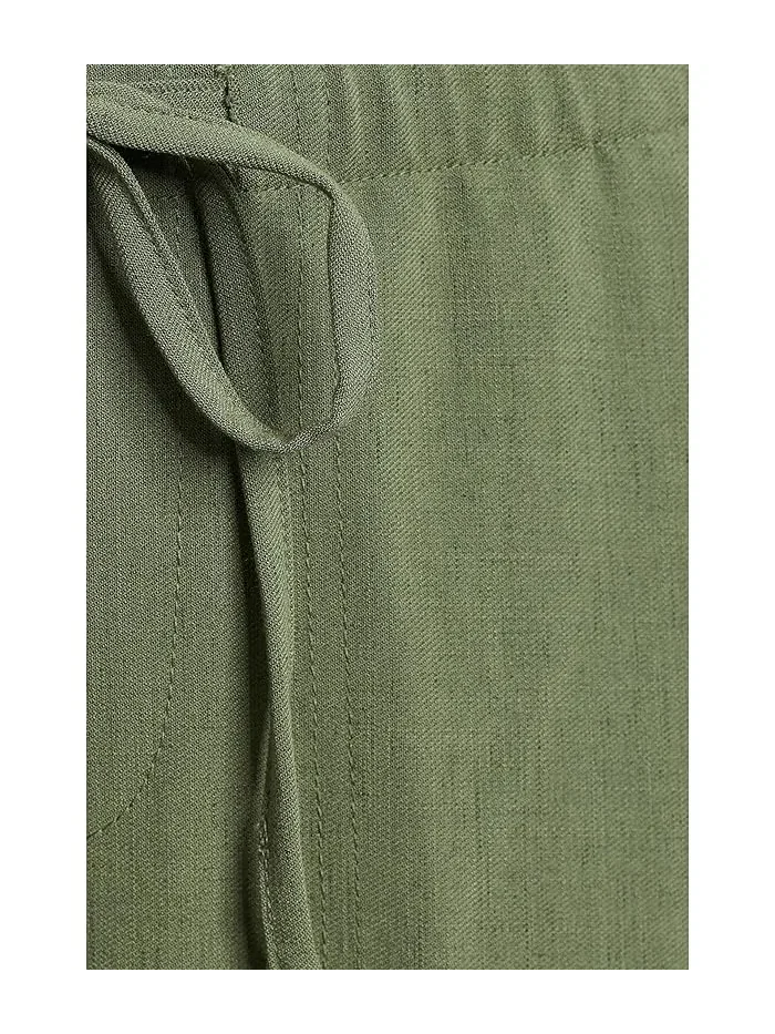 Брюки широкие Petite Pull On Mid-rise Wide Leg Crop Trouser Liverpool Los Angeles — 5
