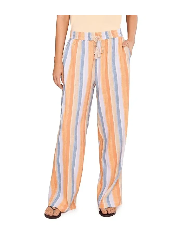 Брюки с принтом Mid-Rise Pull-on Drawstring Waistband Wide Leg Pant Liverpool Los Angeles — 1