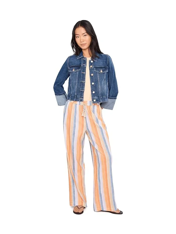 Брюки с принтом Mid-Rise Pull-on Drawstring Waistband Wide Leg Pant Liverpool Los Angeles — 2