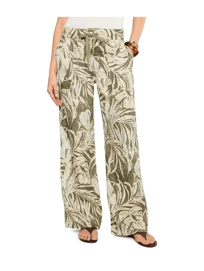 Широкие брюки с принтом пальмовых листьев Lauren Ralph Lauren — 1