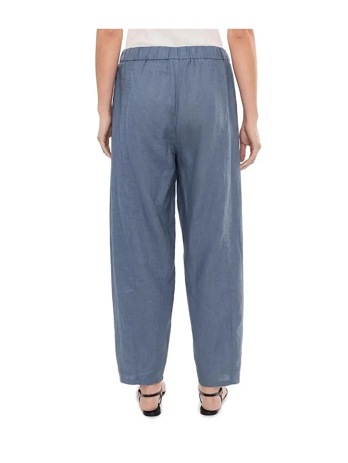 Штаны органические льняные модель Ankle Pleated Lantern Eileen Fisher — 4