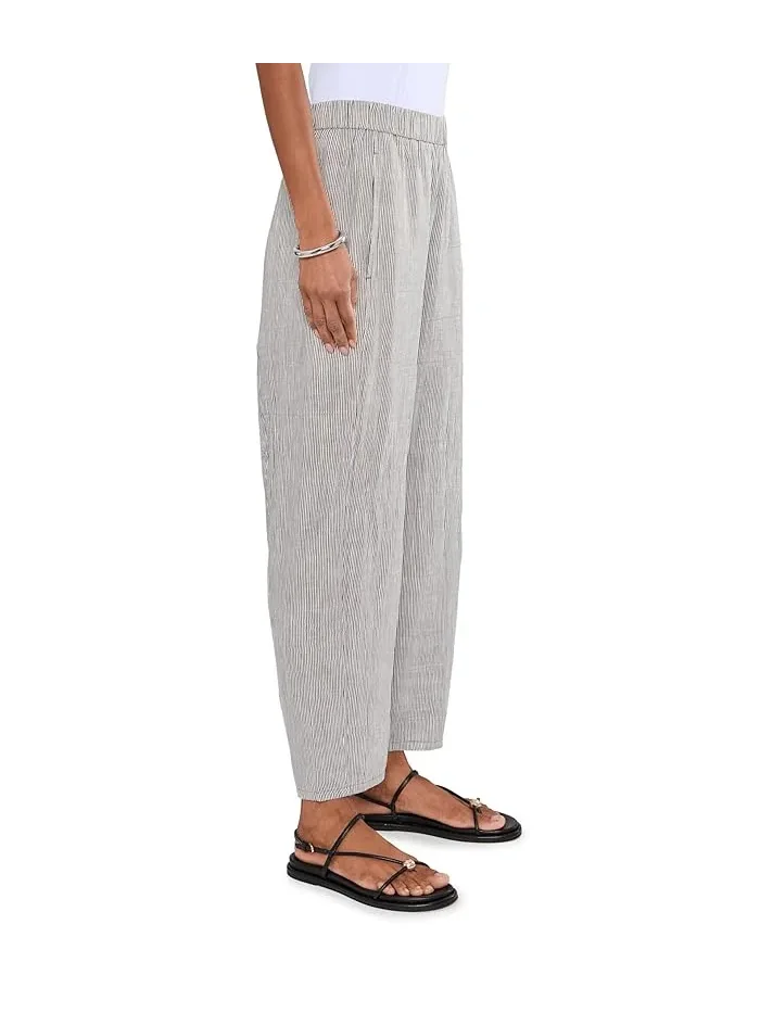 Брюки из органического льна с полосками модель Ankle Lantern Eileen Fisher — 3