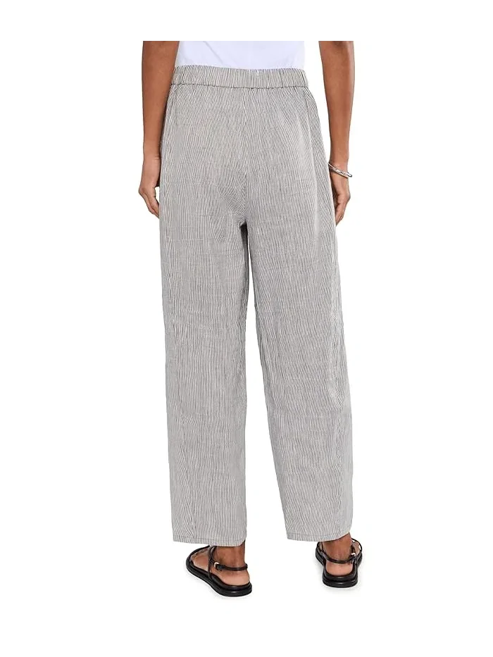 Брюки из органического льна с полосками модель Ankle Lantern Eileen Fisher — 4