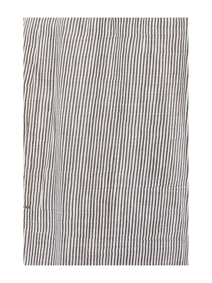 Брюки из органического льна с полосками модель Ankle Lantern Eileen Fisher — 5