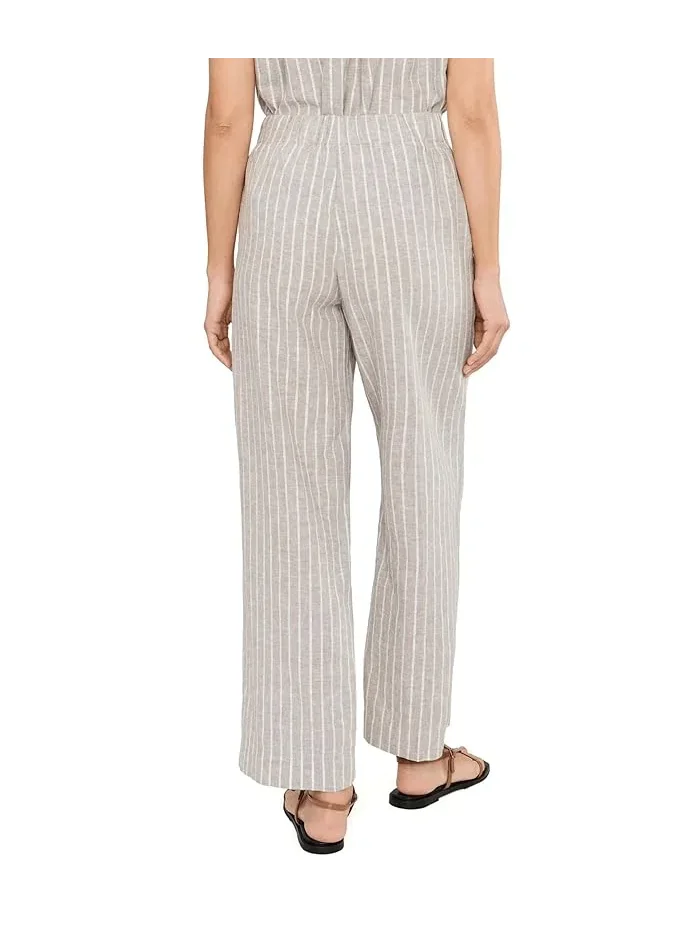 Брюки широкие полосатые льняные Petite Lenox NIC+ZOE — 4