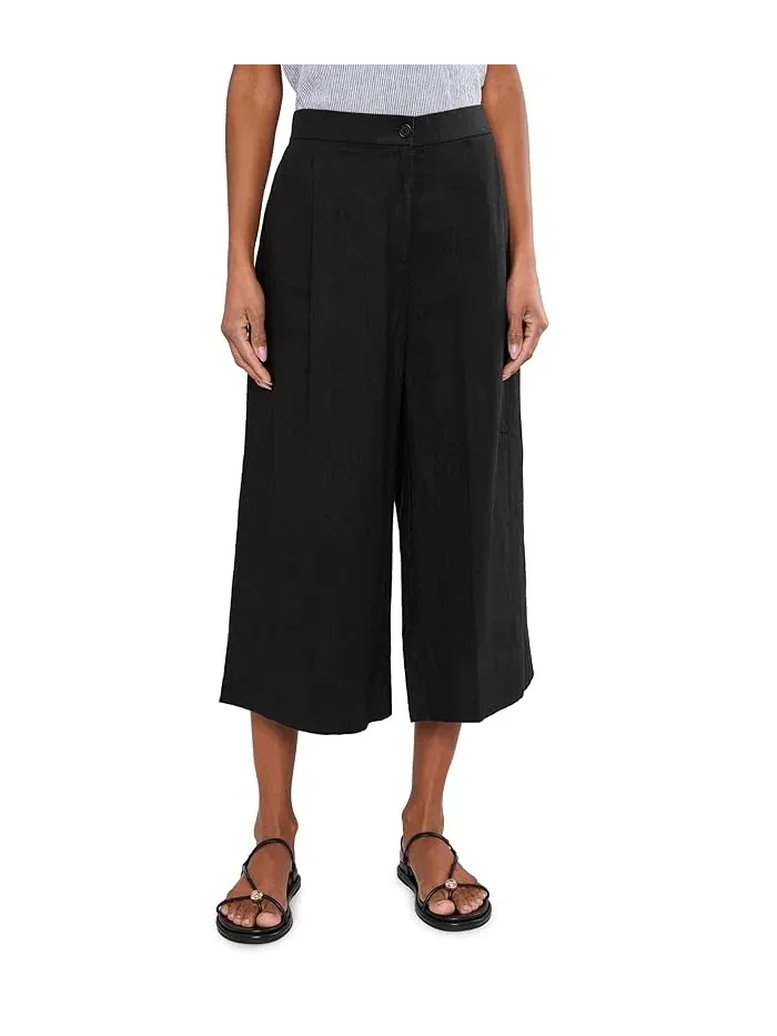 Брюки широкие укороченные Organic Linen Pleated Wide Crop Eileen Fisher — 1