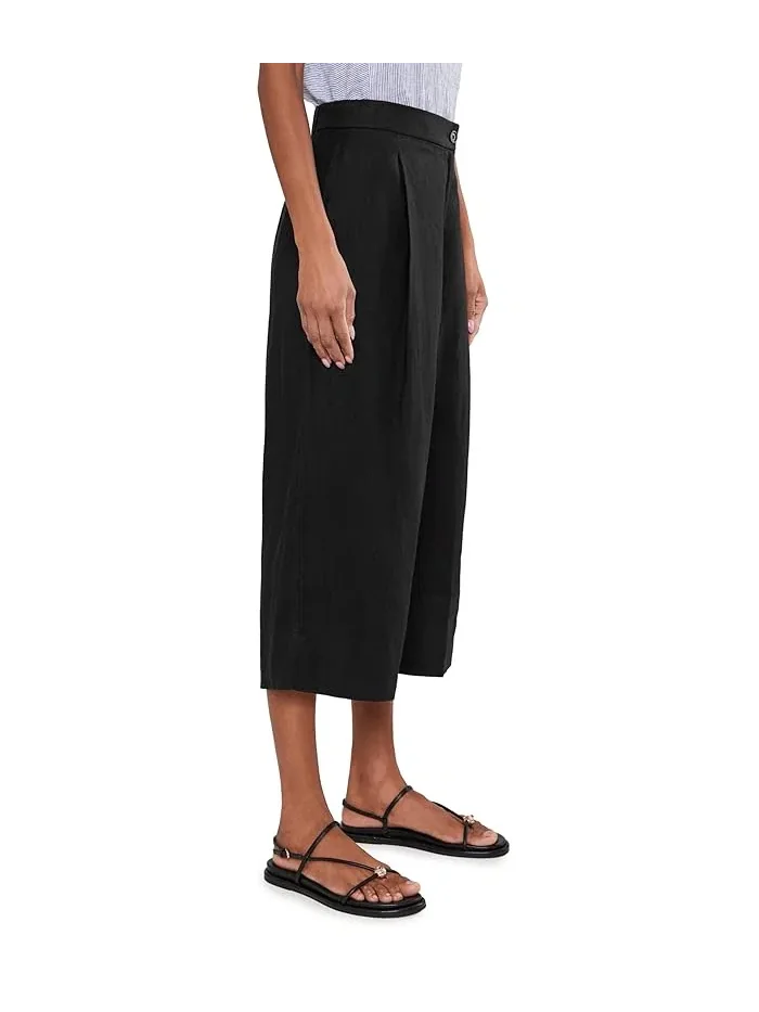 Брюки широкие укороченные Organic Linen Pleated Wide Crop Eileen Fisher — 3