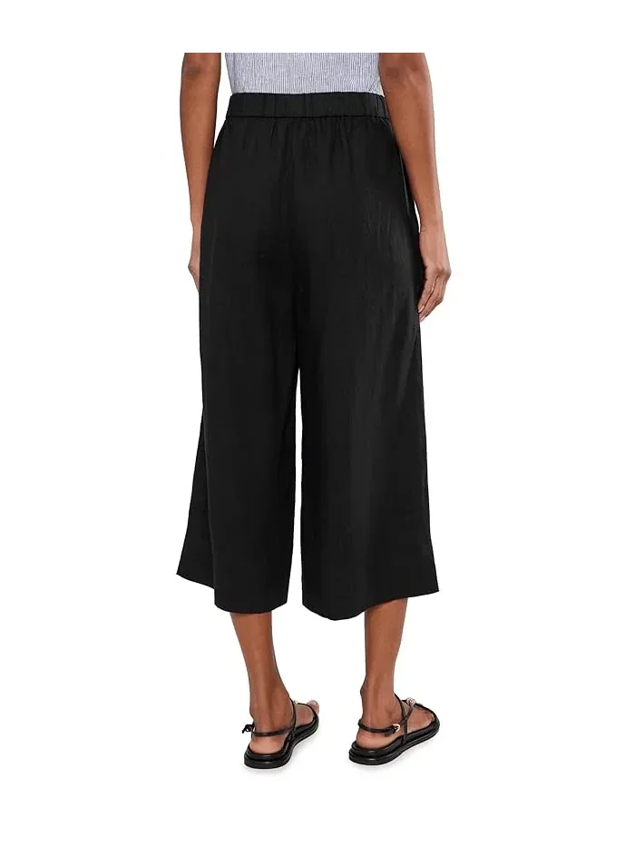 Брюки широкие укороченные Organic Linen Pleated Wide Crop Eileen Fisher — 4