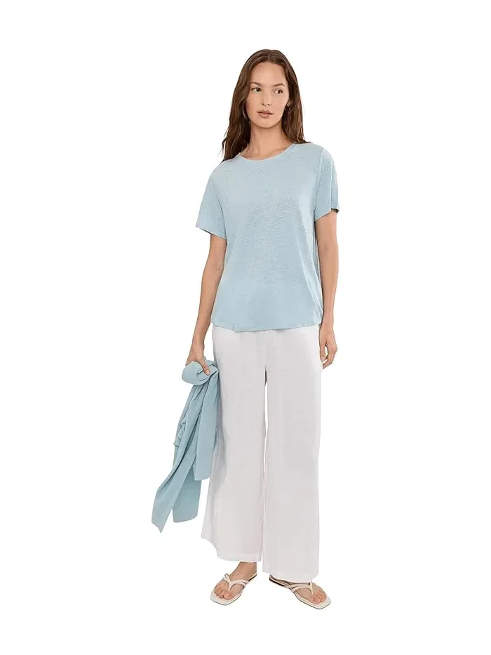 Штаны органический лен Organic Linen Ankle Wide Pants Eileen Fisher — 2