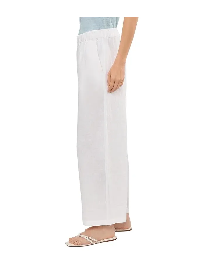 Штаны органический лен Organic Linen Ankle Wide Pants Eileen Fisher — 3