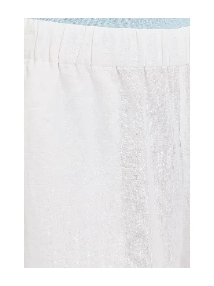 Штаны органический лен Organic Linen Ankle Wide Pants Eileen Fisher — 5