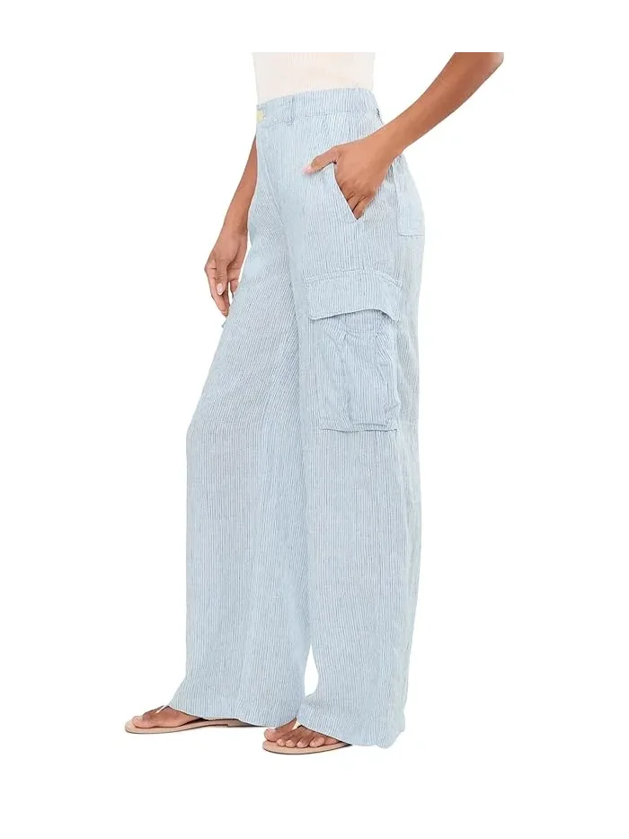 Брюки карго из льна в полоску модель Wide-Leg Lauren Ralph Lauren — 3