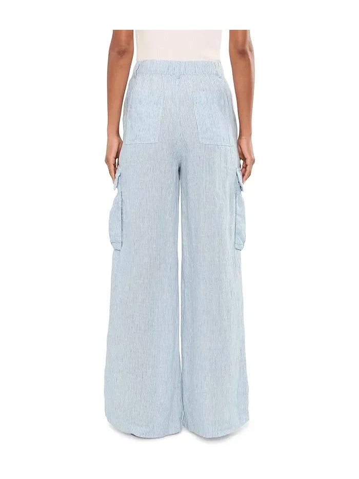 Брюки карго из льна в полоску модель Wide-Leg Lauren Ralph Lauren — 4