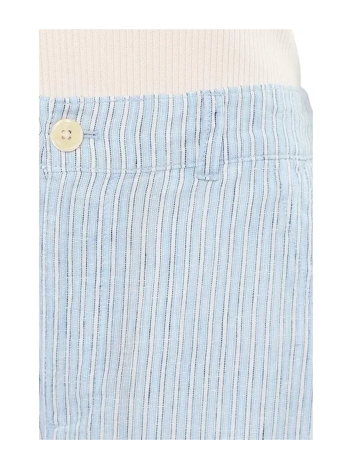 Брюки карго из льна в полоску модель Wide-Leg Lauren Ralph Lauren — 5