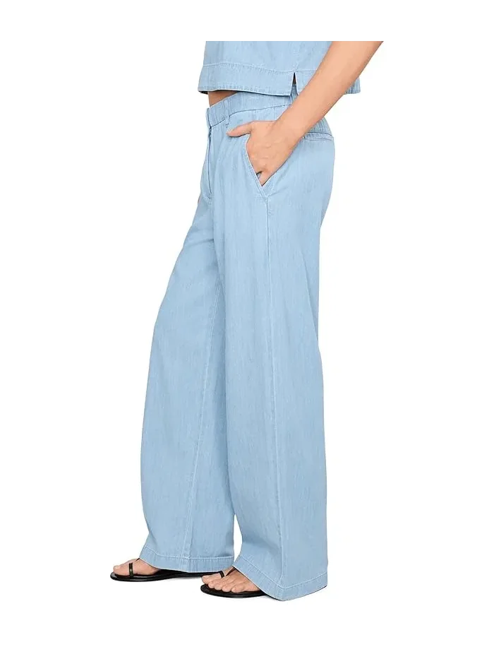 Брюки высокие из органического хлопка Lightweight Organic Cotton Denim High-Waisted Full Length Eileen Fisher — 3