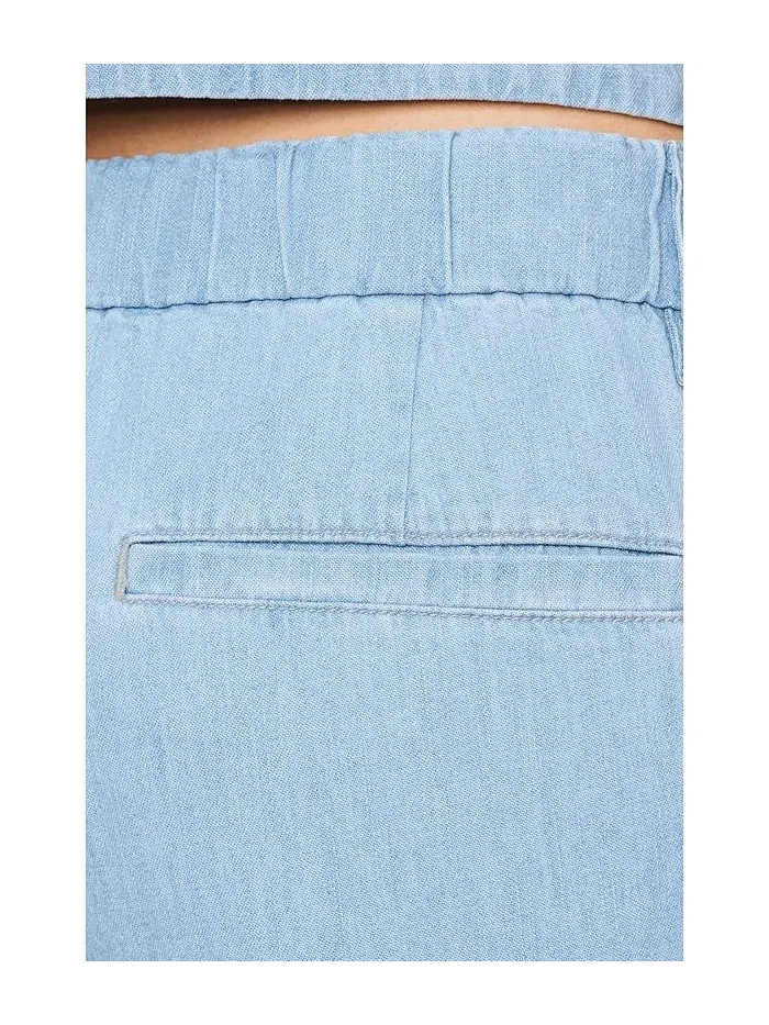 Брюки высокие из органического хлопка Lightweight Organic Cotton Denim High-Waisted Full Length Eileen Fisher — 5