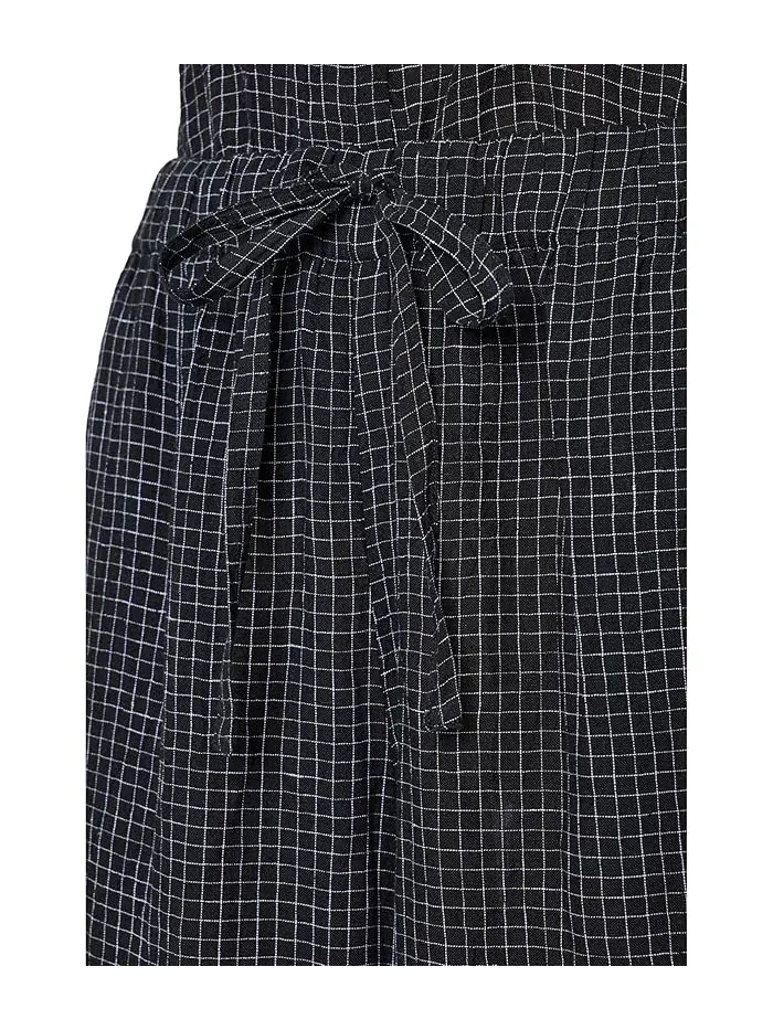 Штаны органические льняные Puckered Organic Linen Grid Wide Ankle Pants Eileen Fisher — 5