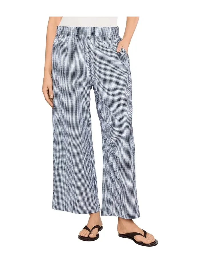Широкие брюки-органза Organic Cotton Pucker Check Ankle Wide Eileen Fisher — 1