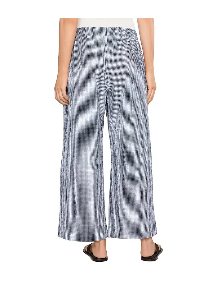 Широкие брюки-органза Organic Cotton Pucker Check Ankle Wide Eileen Fisher — 4