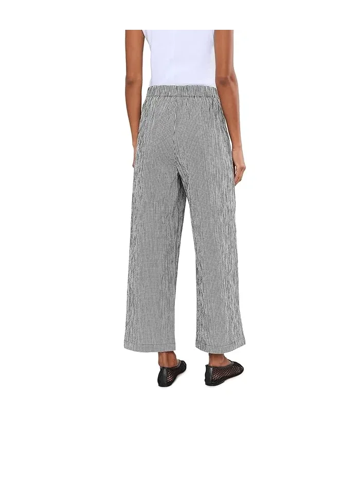 Брюки широкие Organic Cotton Pucker Check Ankle Wide Eileen Fisher — 4