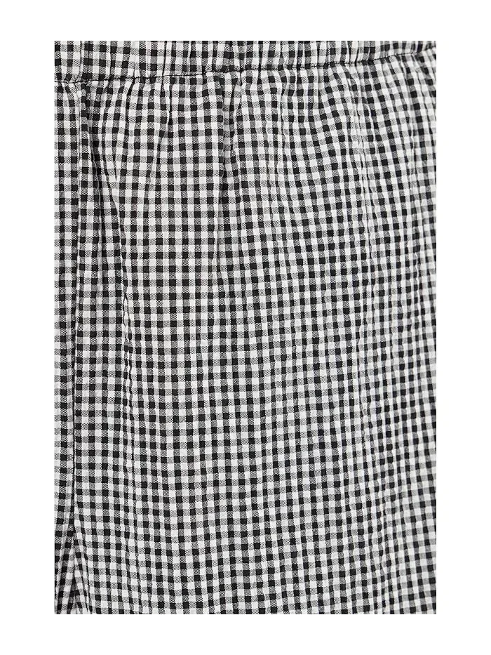 Брюки широкие Organic Cotton Pucker Check Ankle Wide Eileen Fisher — 5